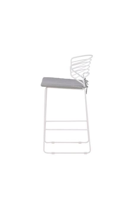 Milano Outdoor - Barhocker - weiß/Stahl - Outdoor - Barhocker - ALVAHOME