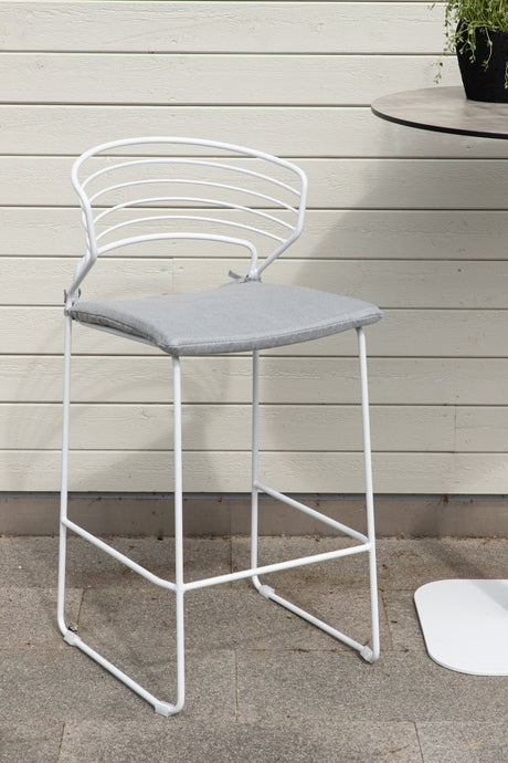 Milano Outdoor - Barhocker - weiß/Stahl - Outdoor - Barhocker - ALVAHOME