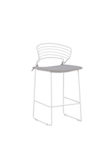 Milano Outdoor - Barhocker - weiß/Stahl - Outdoor - Barhocker - ALVAHOME