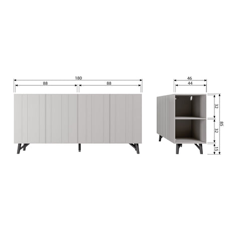 Miller Kommode - staub/Kiefer [fsc] - Kommoden - ALVAHOME