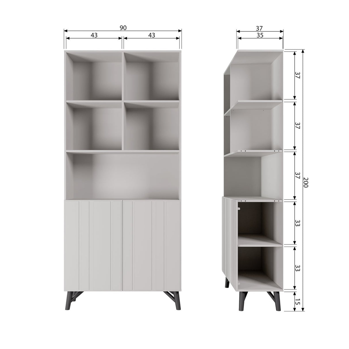 Miller Schrank - staub/Kiefer [fsc] - Schränke - ALVAHOME