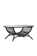Moana Outdoor - Couchtisch - schwarz/Rattan - Outdoor - Couchtische - ALVAHOME