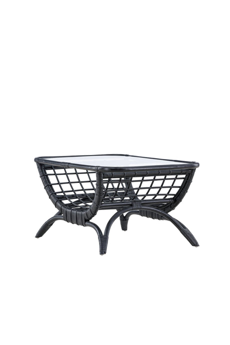 Moana Outdoor - Couchtisch - schwarz/Rattan - Outdoor - Couchtische - ALVAHOME