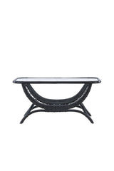Moana Outdoor - Couchtisch - schwarz/Rattan - Outdoor - Couchtische - ALVAHOME