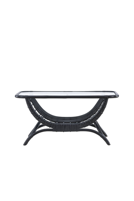 Moana Outdoor - Couchtisch - schwarz/Rattan - Outdoor - Couchtische - ALVAHOME