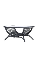 Moana Outdoor - Couchtisch - schwarz/Rattan - Outdoor - Couchtische - ALVAHOME