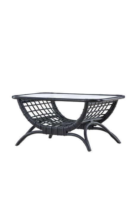 Moana Outdoor - Couchtisch - schwarz/Rattan - Outdoor - Couchtische - ALVAHOME