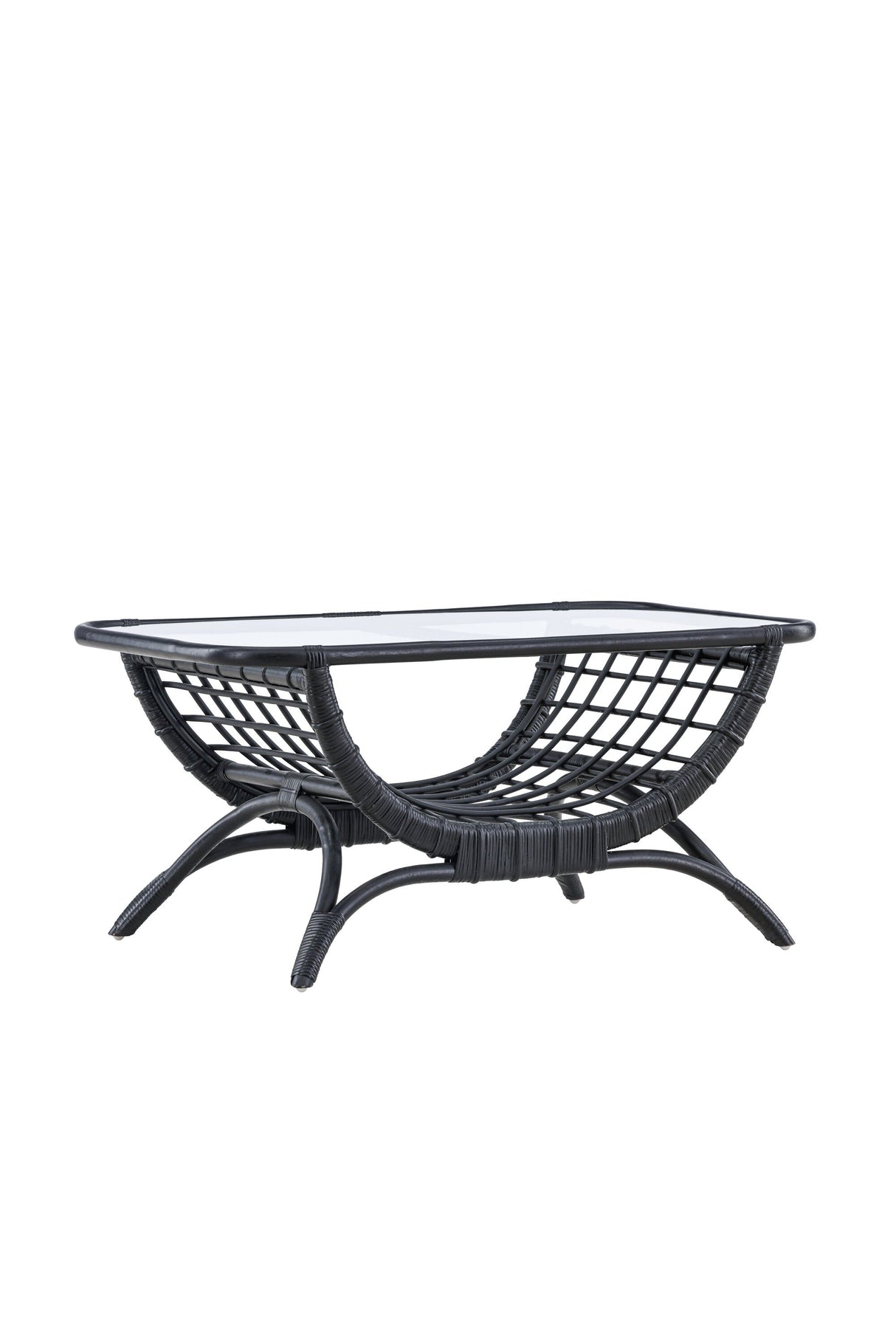 Moana Outdoor - Couchtisch - schwarz/Rattan - Outdoor - Couchtische - ALVAHOME