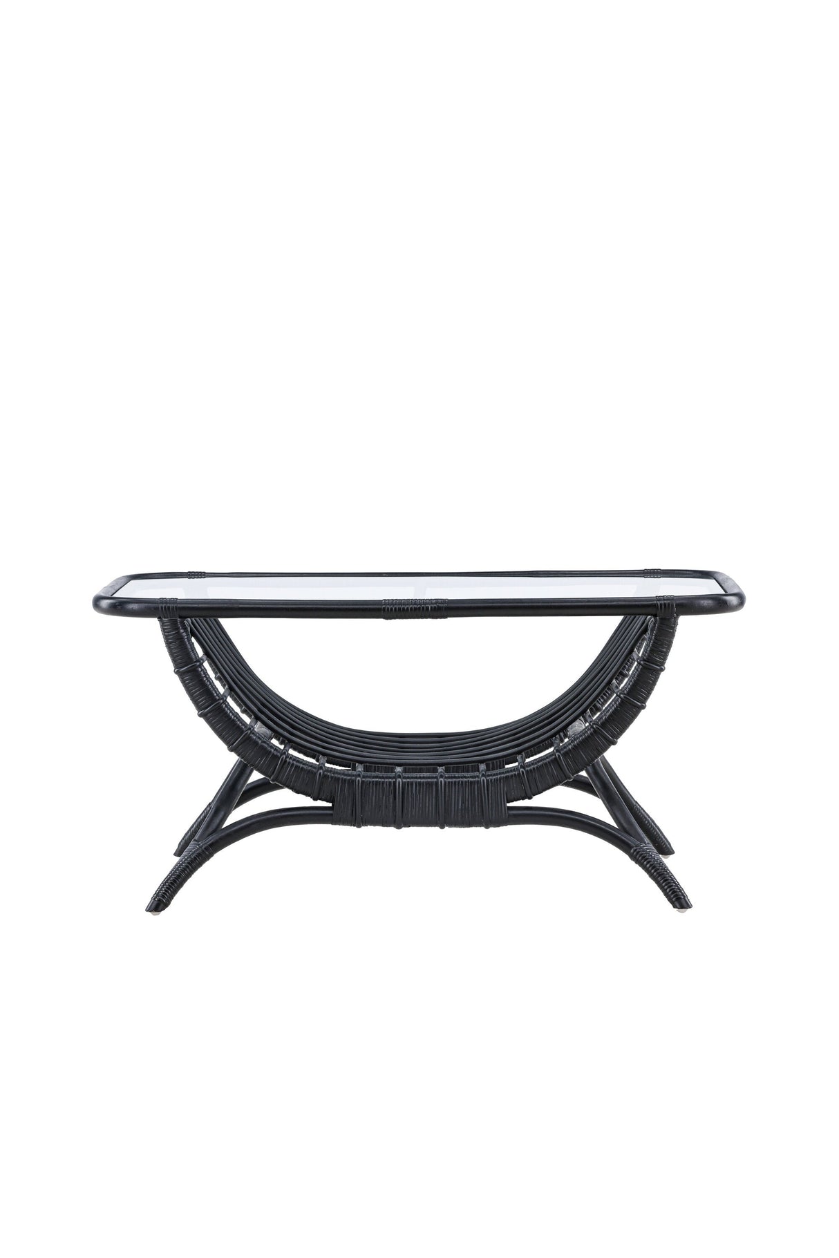 Moana Outdoor - Couchtisch - schwarz/Rattan - Outdoor - Couchtische - ALVAHOME