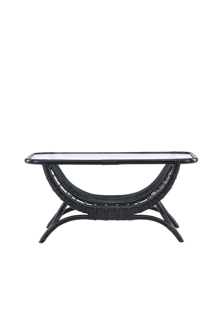 Moana Outdoor - Couchtisch - schwarz/Rattan - Outdoor - Couchtische - ALVAHOME
