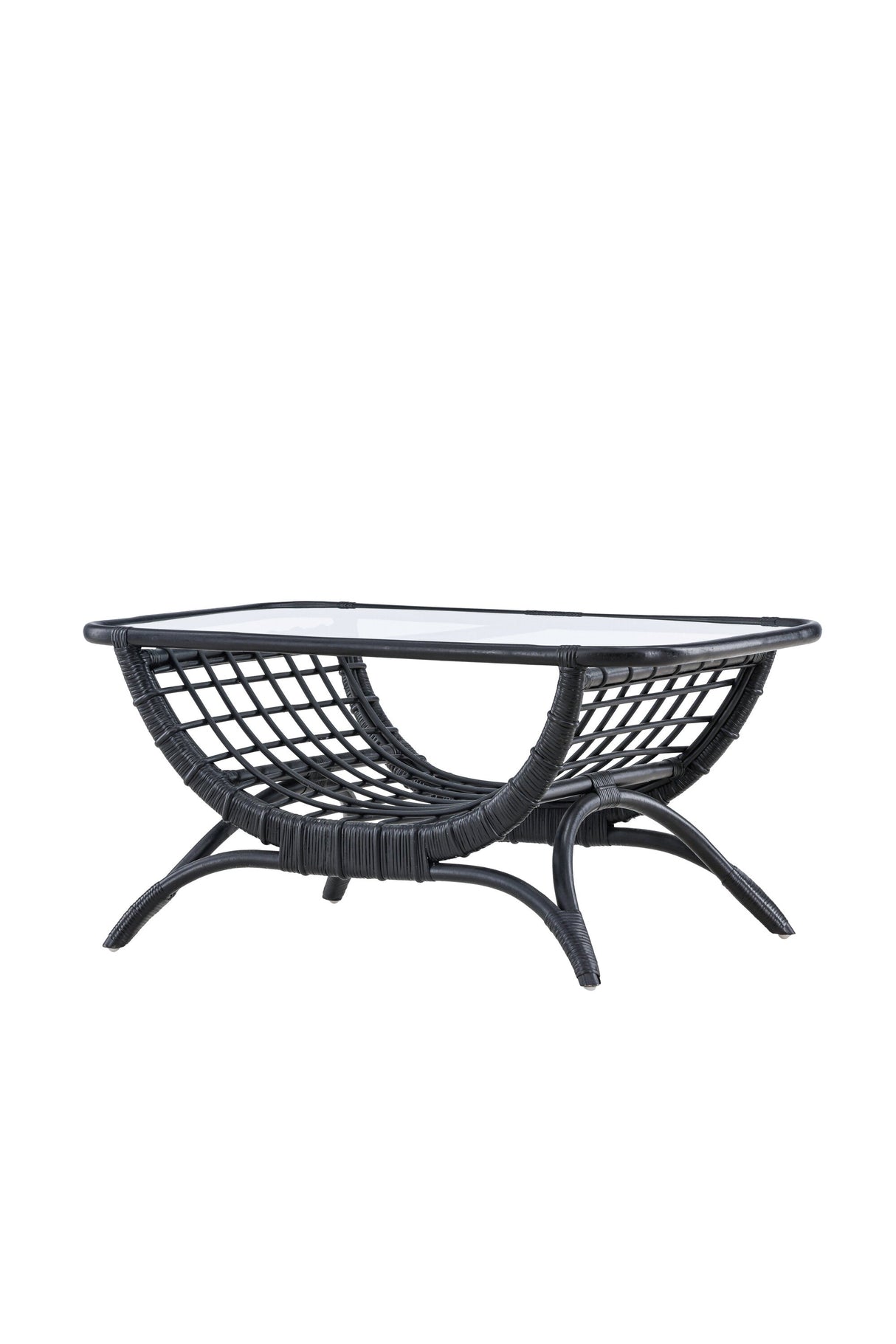 Moana Outdoor - Couchtisch - schwarz/Rattan - Outdoor - Couchtische - ALVAHOME