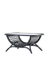 Moana Outdoor - Couchtisch - schwarz/Rattan - Outdoor - Couchtische - ALVAHOME