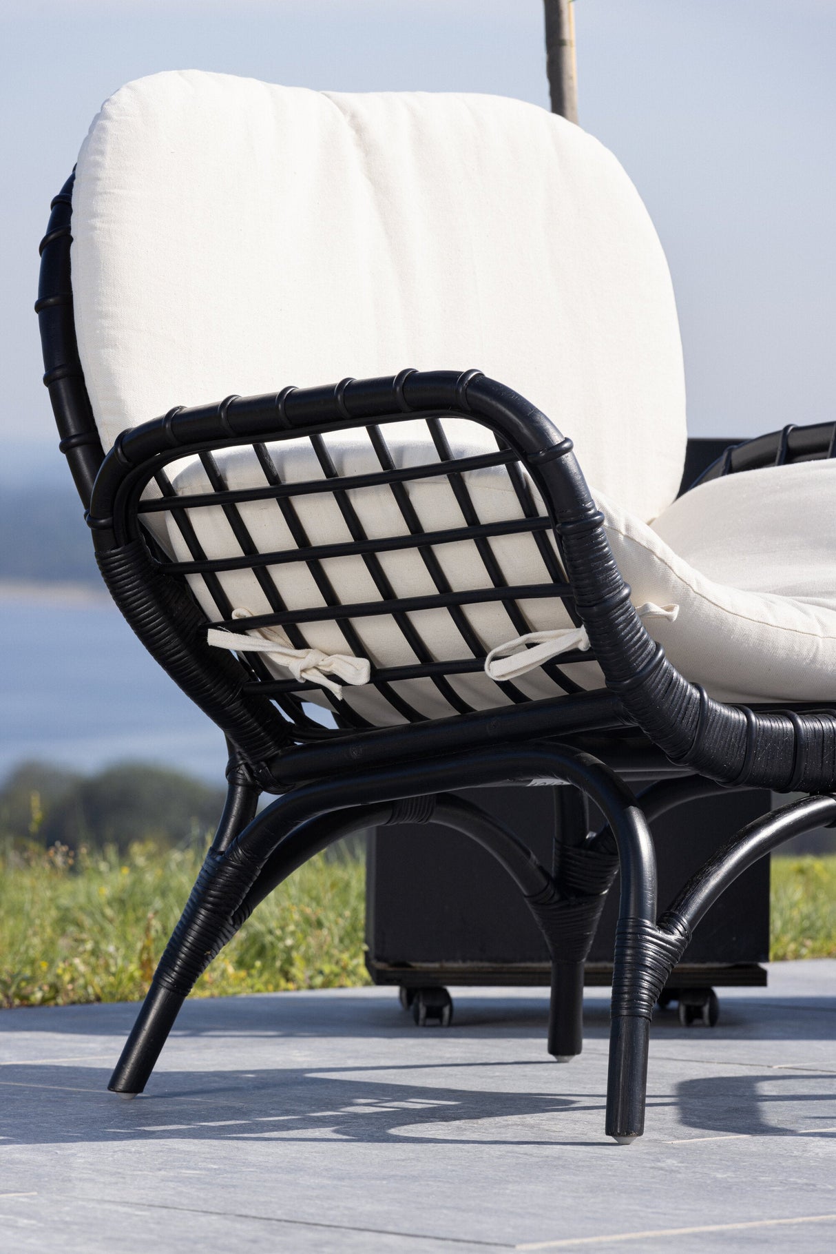 Moana Outdoor Lounge - Stuhl - schwarz/Rattan - Accent Chair - ALVAHOME