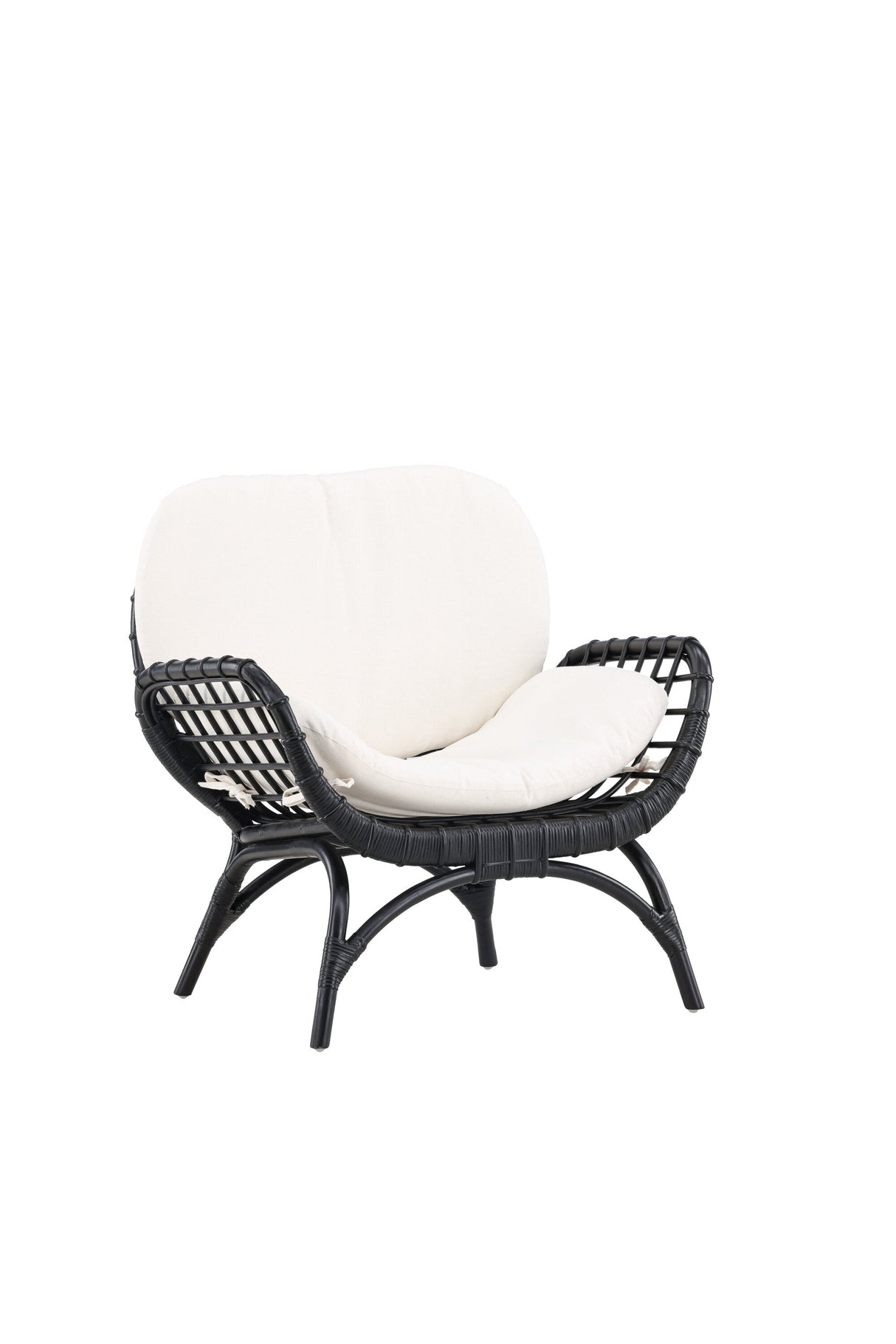 Moana Outdoor Lounge - Stuhl - schwarz/Rattan - Accent Chair - ALVAHOME