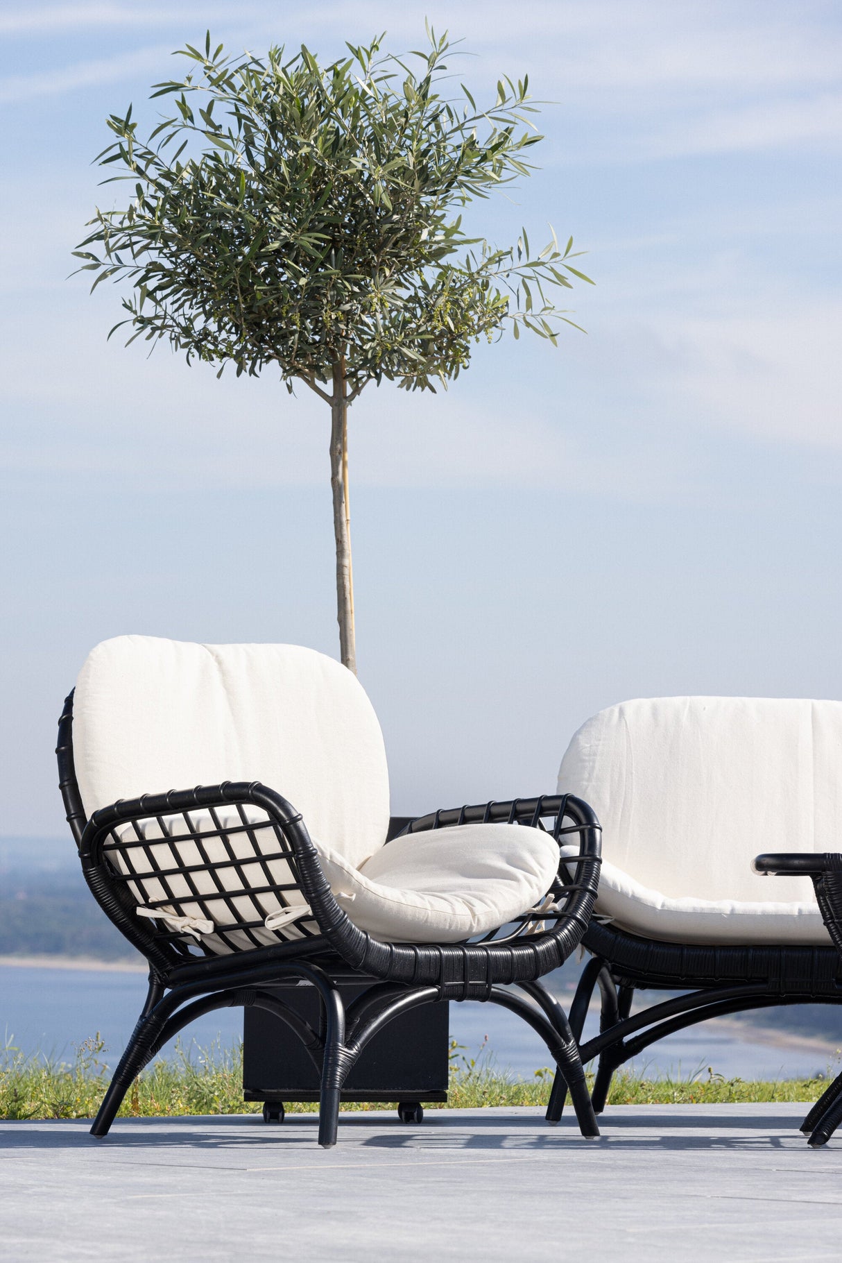 Moana Outdoor Lounge - Stuhl - schwarz/Rattan - Accent Chair - ALVAHOME