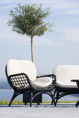 Moana Outdoor Lounge - Stuhl - schwarz/Rattan - Accent Chair - ALVAHOME