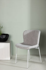 Modesto Esszimmerstuhl - grau/Bouclé - Essstühle - ALVAHOME
