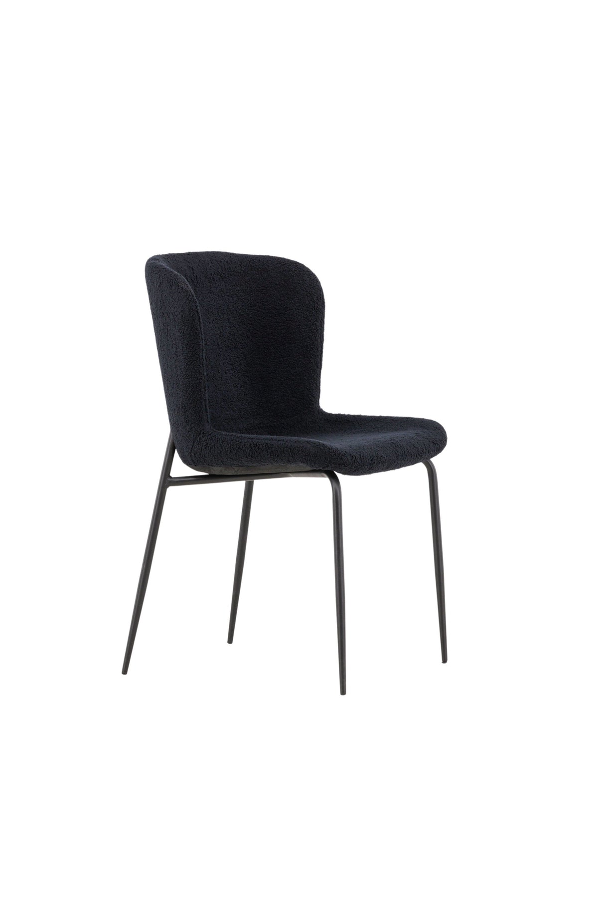 Modesto Esszimmerstuhl - schwarz/Polyester - Teddy - Essstühle - ALVAHOME