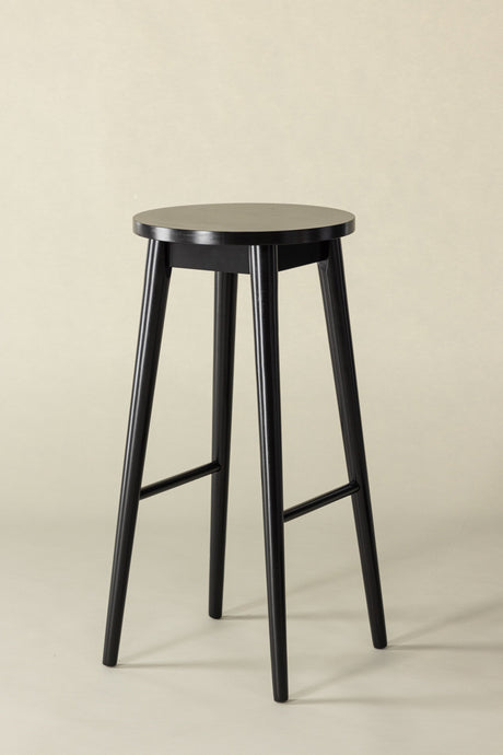 Mollösand Barhocker - schwarz/Gummiholz - Barhocker - ALVAHOME