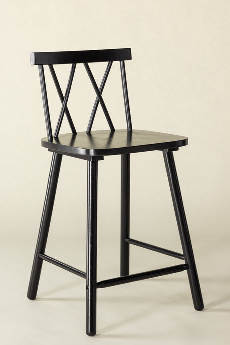Mollöström Barhocker - schwarz/Gummiholz - Barhocker - ALVAHOME