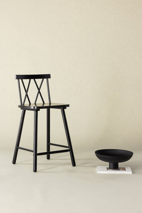 Mollöström Barhocker - schwarz/Gummiholz - Barhocker - ALVAHOME