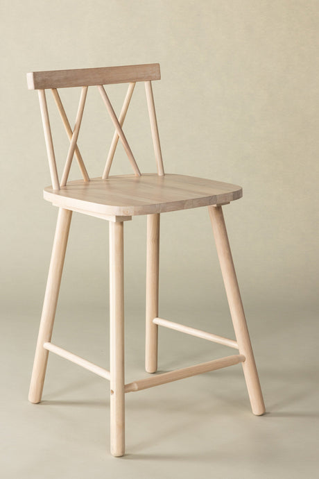 Mollöström Barhocker - white - wash/Gummiholz - Barhocker - ALVAHOME
