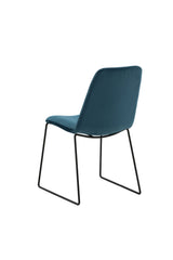 Muce Esszimmerstuhl - blau/Polyester - Samt - Essstühle - ALVAHOME