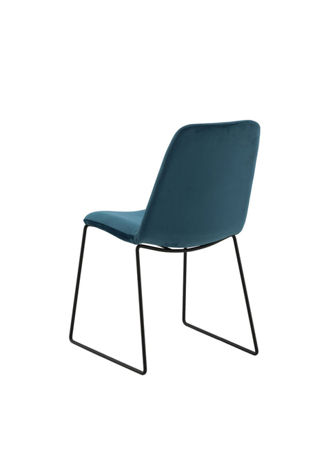 Muce Esszimmerstuhl - blau/Polyester - Samt - Essstühle - ALVAHOME