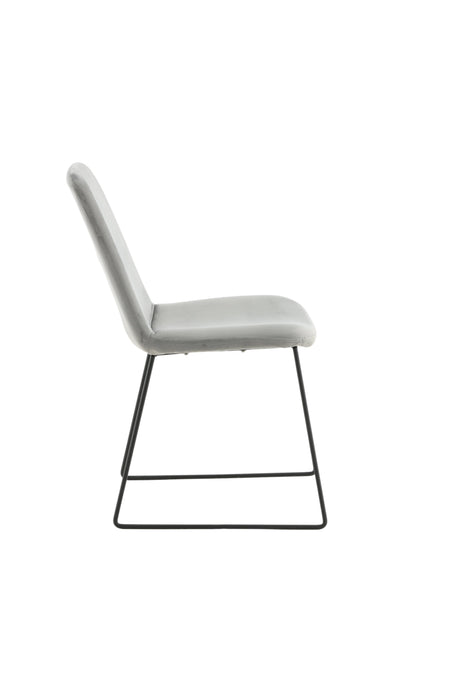 Muce Esszimmerstuhl - grau/Polyester - Samt - Essstühle - ALVAHOME
