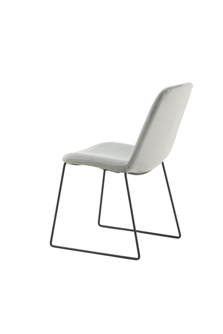 Muce Esszimmerstuhl - grau/Polyester - Samt - Essstühle - ALVAHOME