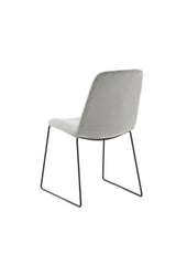 Muce Esszimmerstuhl - grau/Polyester - Samt - Essstühle - ALVAHOME