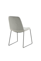 Muce Esszimmerstuhl - grau/Polyester - Samt - Essstühle - ALVAHOME