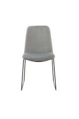 Muce Esszimmerstuhl - grau/Polyester - Samt - Essstühle - ALVAHOME