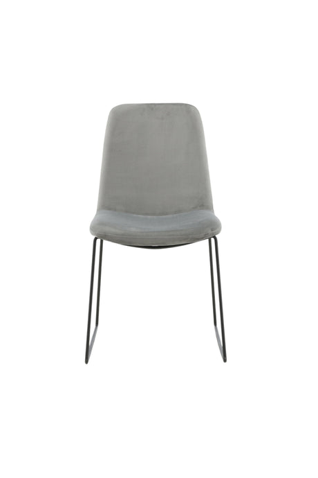 Muce Esszimmerstuhl - grau/Polyester - Samt - Essstühle - ALVAHOME