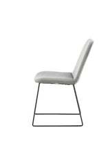 Muce Esszimmerstuhl - grau/Polyester - Samt - Essstühle - ALVAHOME