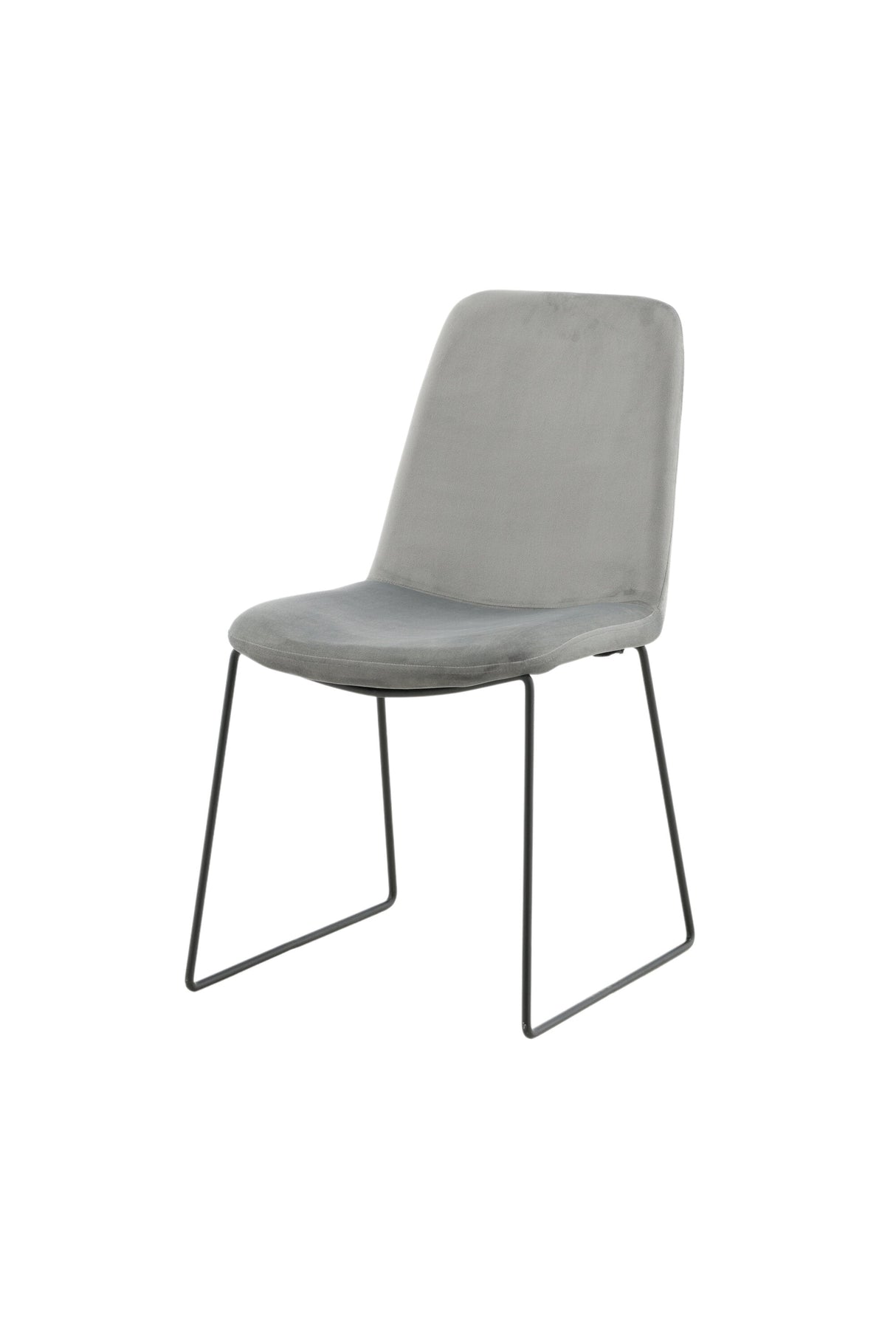Muce Esszimmerstuhl - grau/Polyester - Samt - Essstühle - ALVAHOME