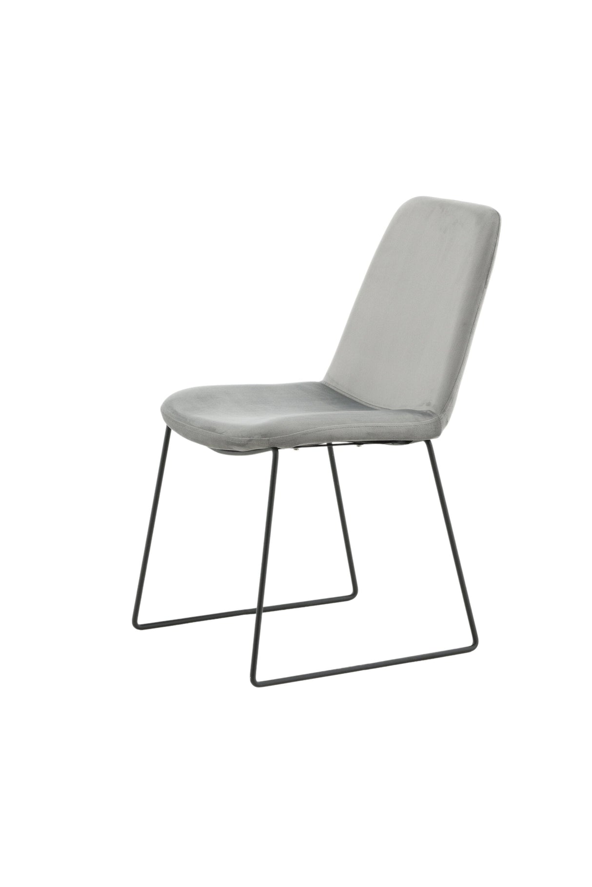 Muce Esszimmerstuhl - grau/Polyester - Samt - Essstühle - ALVAHOME