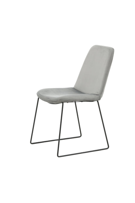 Muce Esszimmerstuhl - grau/Polyester - Samt - Essstühle - ALVAHOME