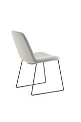Muce Esszimmerstuhl - grau/Polyester - Samt - Essstühle - ALVAHOME