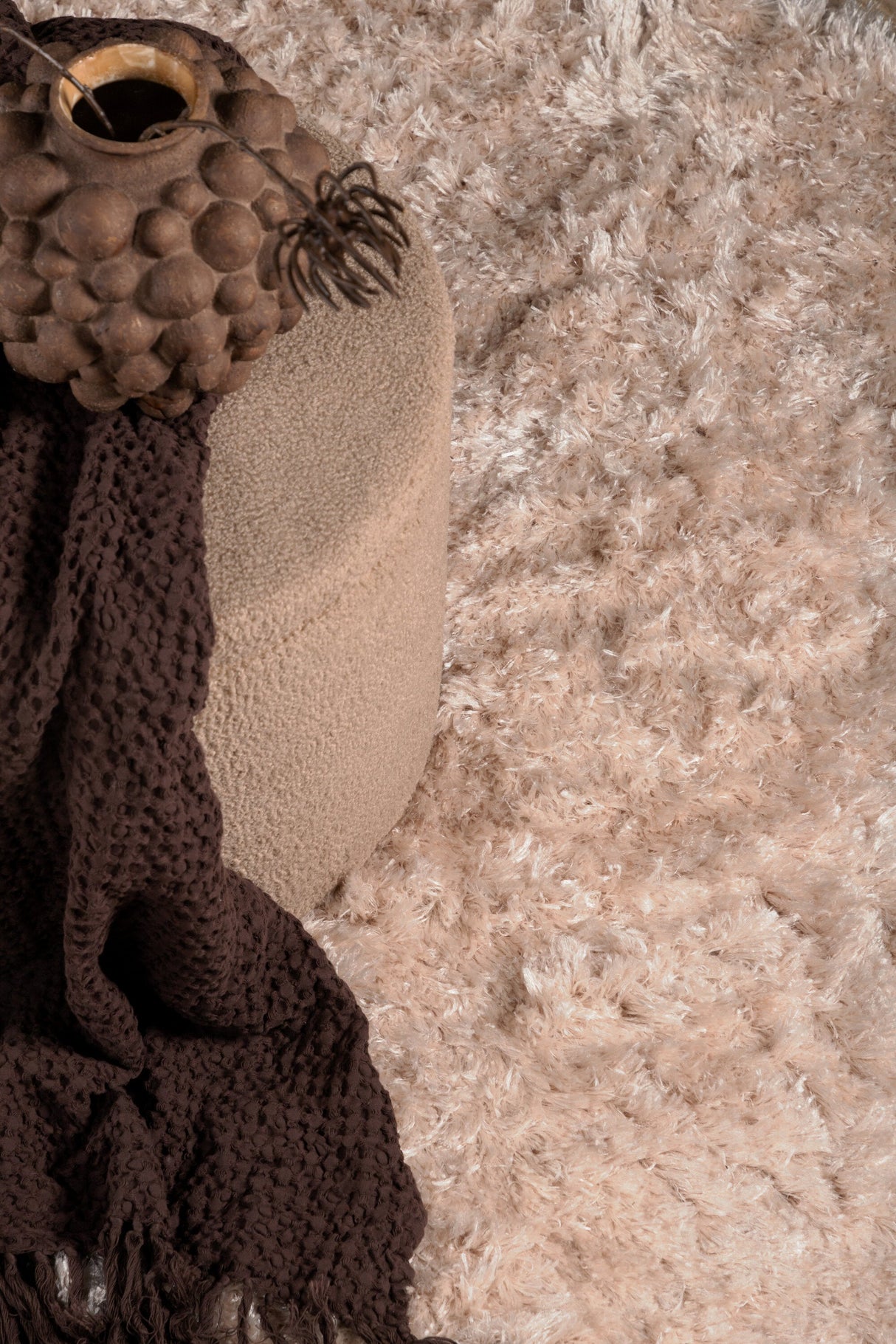 Natta Wohnzimmerteppich - beige/Polyester - Wohnzimmerteppiche - ALVAHOME