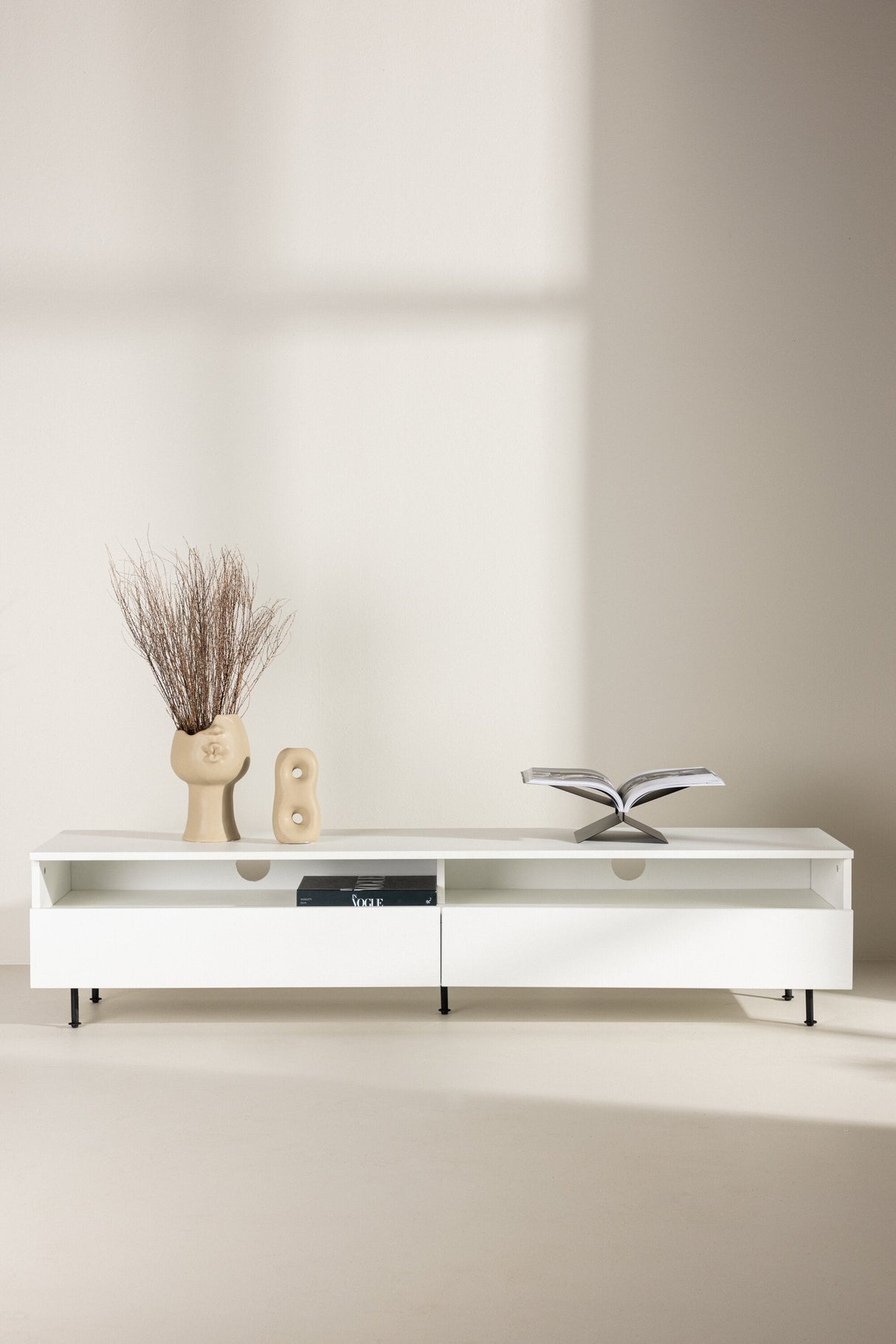 Navarra TV - Lowboard - weiß/MDF - TV - Lowboards - ALVAHOME