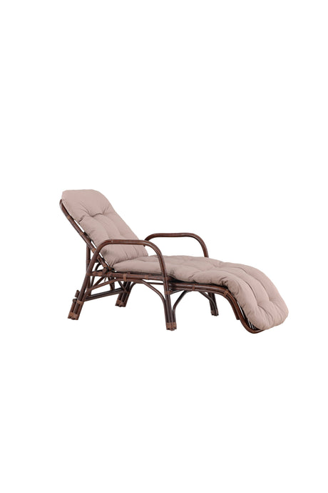Nella Outdoor Sun - Lounge - Walnuss dunkel/Rattan - Outdoor Sun - Lounges - ALVAHOME