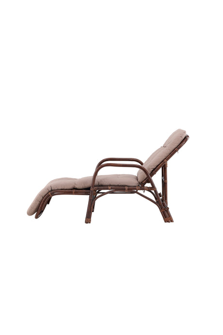 Nella Outdoor Sun - Lounge - Walnuss dunkel/Rattan - Outdoor Sun - Lounges - ALVAHOME