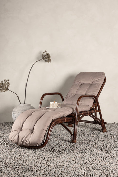 Nella Outdoor Sun - Lounge - Walnuss dunkel/Rattan - Outdoor Sun - Lounges - ALVAHOME