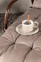 Nella Outdoor Sun - Lounge - Walnuss dunkel/Rattan - Outdoor Sun - Lounges - ALVAHOME