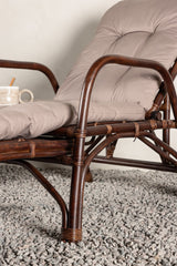Nella Outdoor Sun - Lounge - Walnuss dunkel/Rattan - Outdoor Sun - Lounges - ALVAHOME