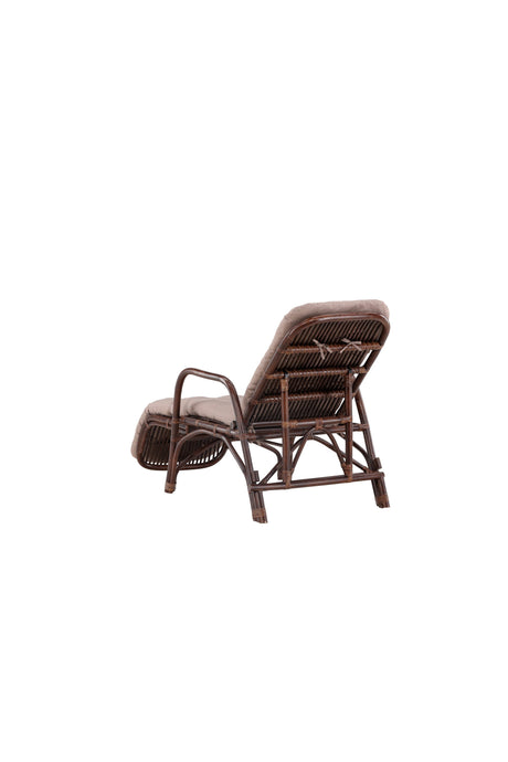 Nella Outdoor Sun - Lounge - Walnuss dunkel/Rattan - Outdoor Sun - Lounges - ALVAHOME