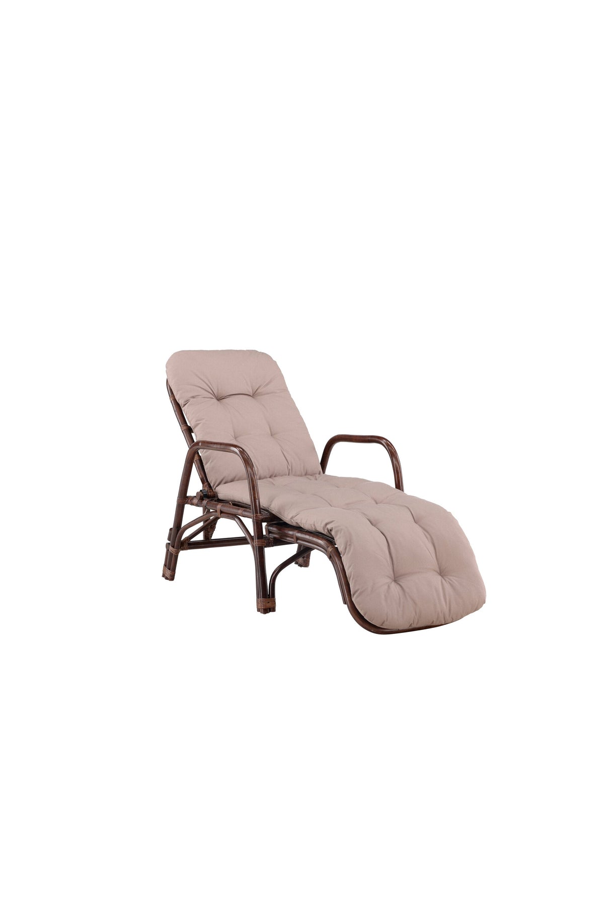Nella Outdoor Sun - Lounge - Walnuss dunkel/Rattan - Outdoor Sun - Lounges - ALVAHOME