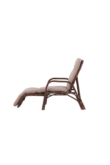 Nella Outdoor Sun - Lounge - Walnuss dunkel/Rattan - Outdoor Sun - Lounges - ALVAHOME
