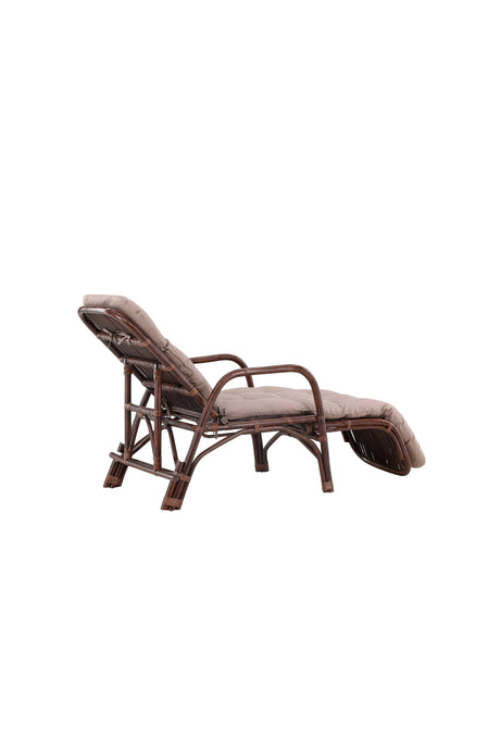 Nella Outdoor Sun - Lounge - Walnuss dunkel/Rattan - Outdoor Sun - Lounges - ALVAHOME